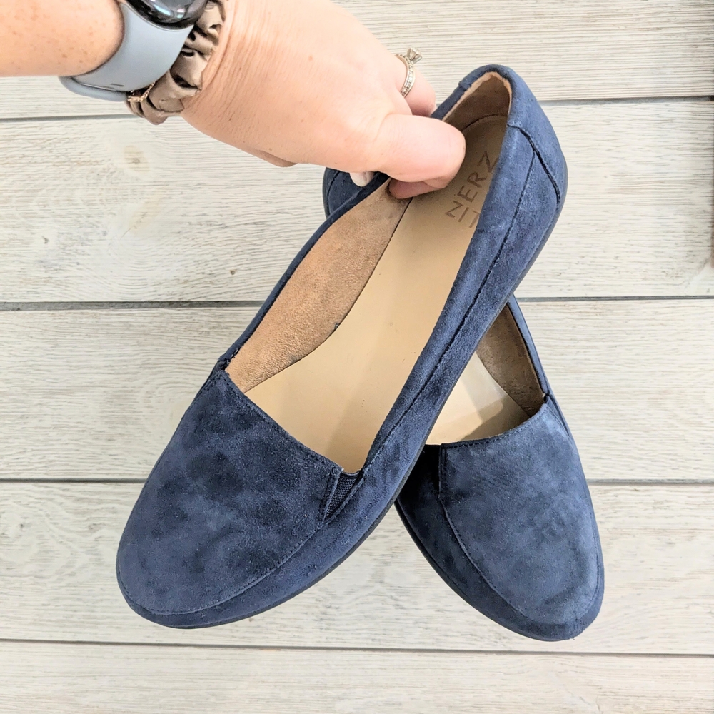 Naturalizer Navy Suede Flats